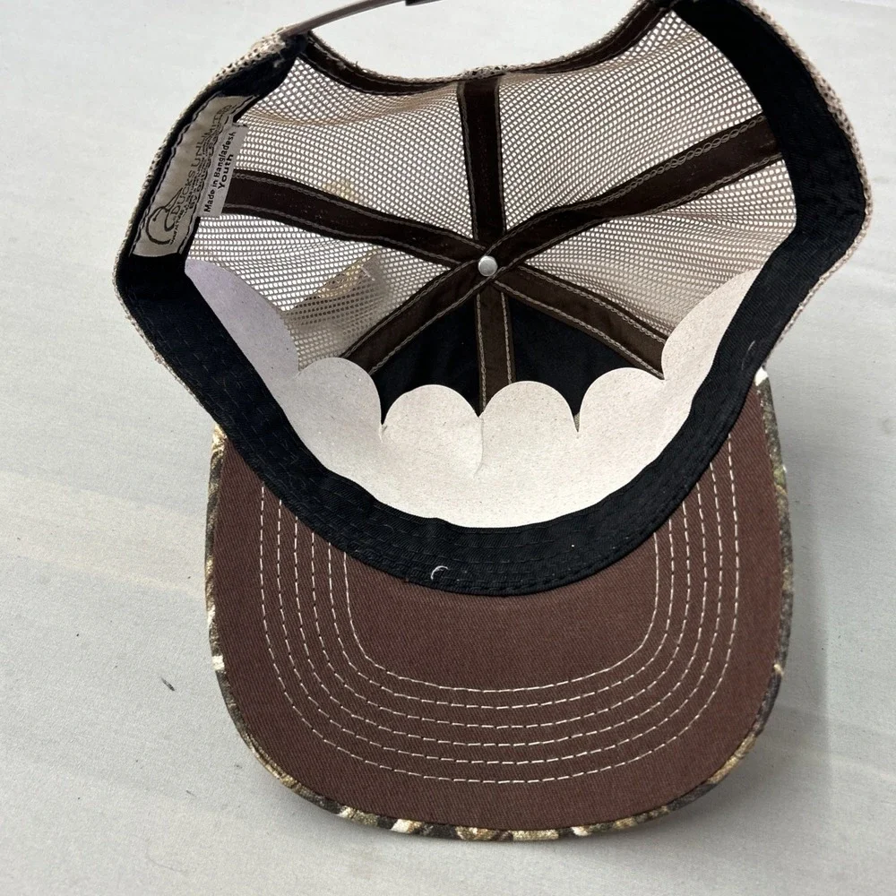 Ducks Unlimited Licensed Mossy Oak Green Camo Cap Hat Strapback Hunt NEW W/ Tags